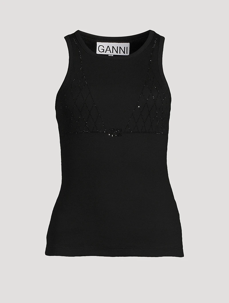 Crystal-Embellished Tank Top