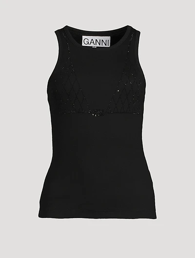 Crystal-Embellished Tank Top