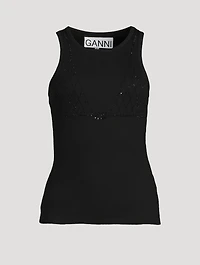 Crystal-Embellished Tank Top