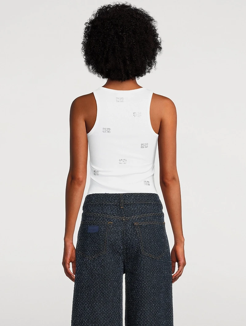 Embellished Butterfly Tank Top