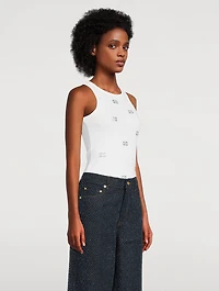 Embellished Butterfly Tank Top