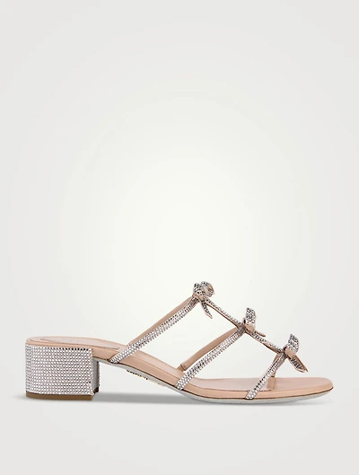 Caterina Crystal Satin Mules