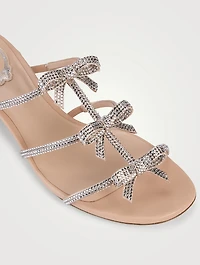 Caterina Crystal Satin Mules