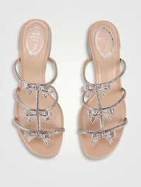 Caterina Crystal Satin Mules