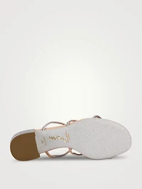 Caterina Crystal Satin Mules