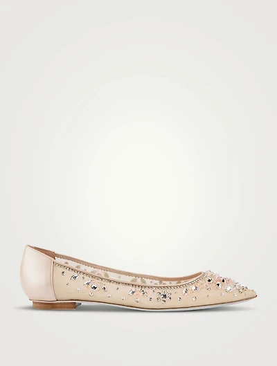 Cinderella Crystal Mesh Ballet Flats