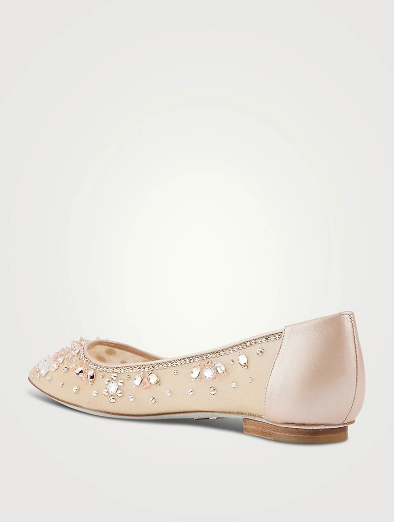 Cinderella Crystal Mesh Ballet Flats
