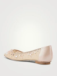 Cinderella Crystal Mesh Ballet Flats