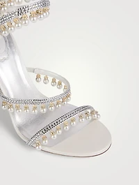 Chandelier Crystal Satin Sandals