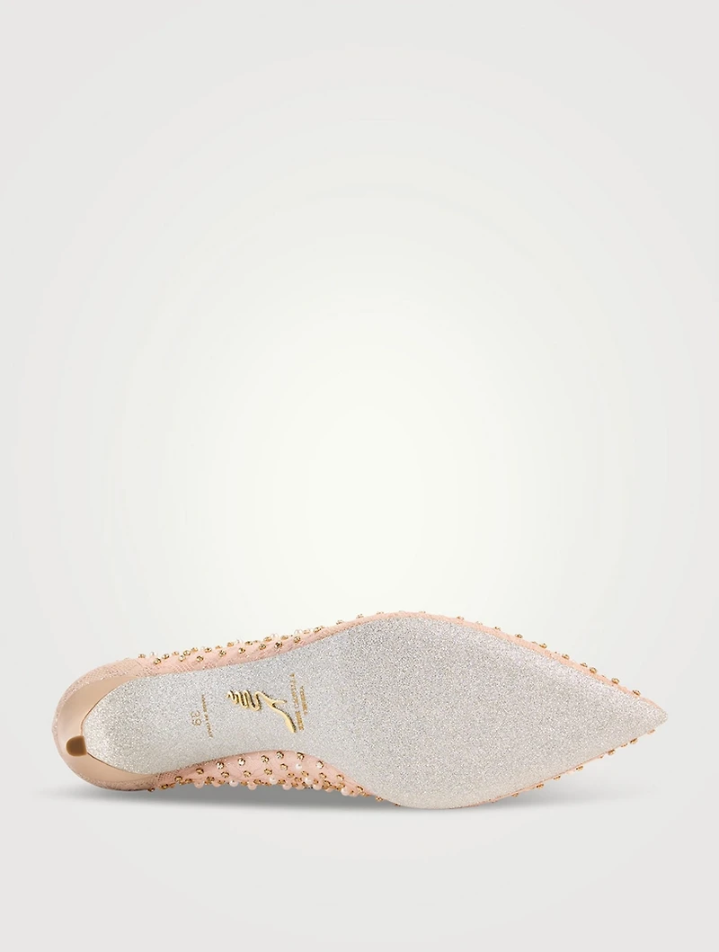 Beaded Lace Pumps