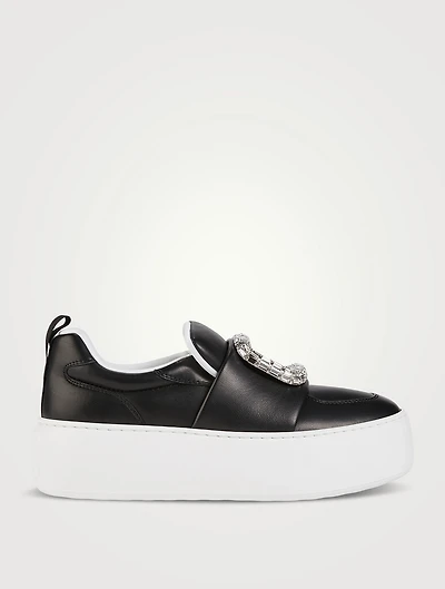 Viv' Up Padded Leather Platform Sneakers