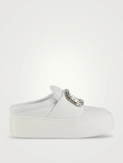Viv' Up Leather Platform Mules