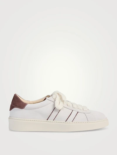 Suede Double-Stripe Sneakers