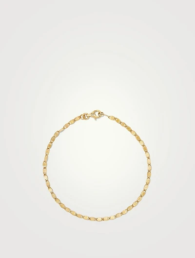 14K Gold Anchor Chain Bracelet