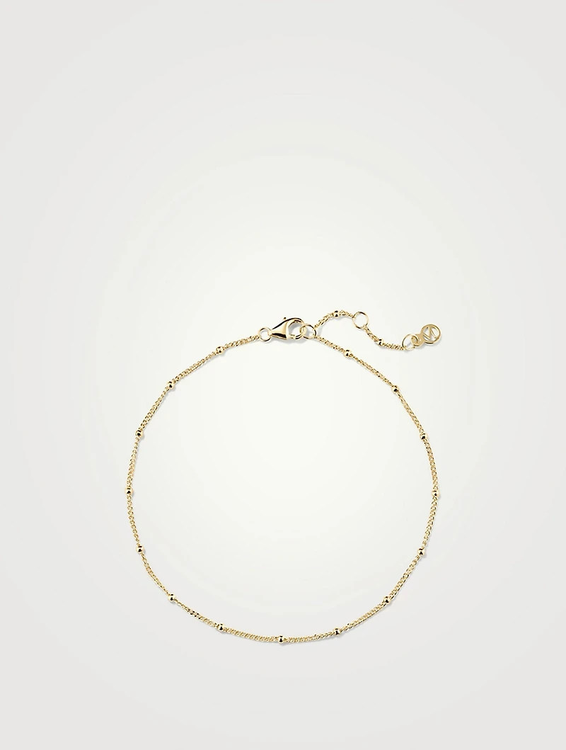 14K Gold Spheres Chain Bracelet