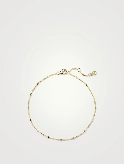 14K Gold Spheres Chain Bracelet