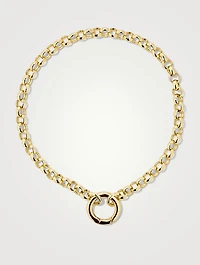 14K Gold Rolo Chain Charm Bracelet
