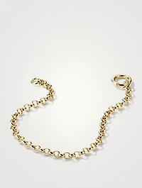 14K Gold Rolo Chain Charm Bracelet
