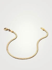 14K Gold Serpentine Chain Bracelet