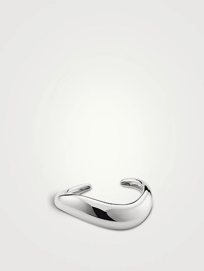 Silver Dôme Figure Cuff Bracelet