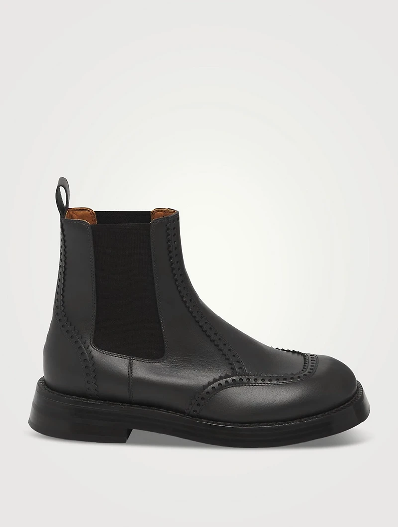 The Brogue Leather Chelsea Boots