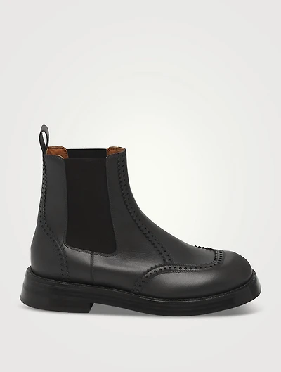 The Brogue Leather Chelsea Boots