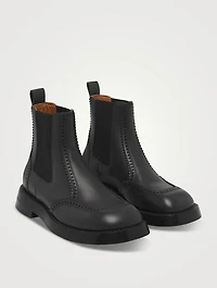 The Brogue Leather Chelsea Boots