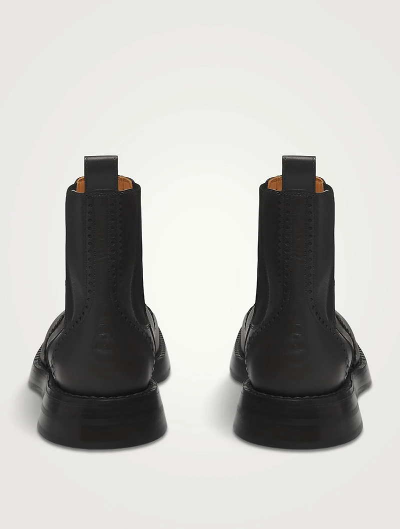 The Brogue Leather Chelsea Boots