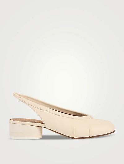 Tabi Leather Slingback Ballerina Pumps