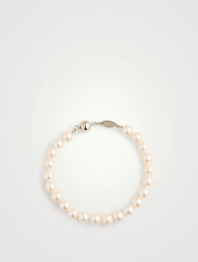 Classic 18K White Gold AA Akoya Pearl Bracelet