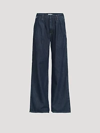 Petra Pleated Wide-Leg Jeans