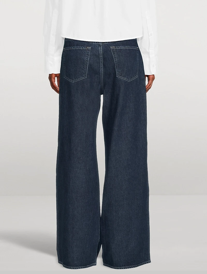 Petra Pleated Wide-Leg Jeans