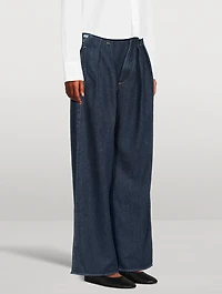 Petra Pleated Wide-Leg Jeans
