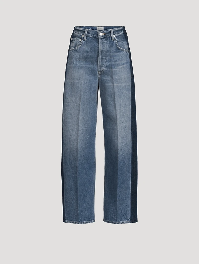 Ayla Baggy Jeans With Tuxedo Stripe
