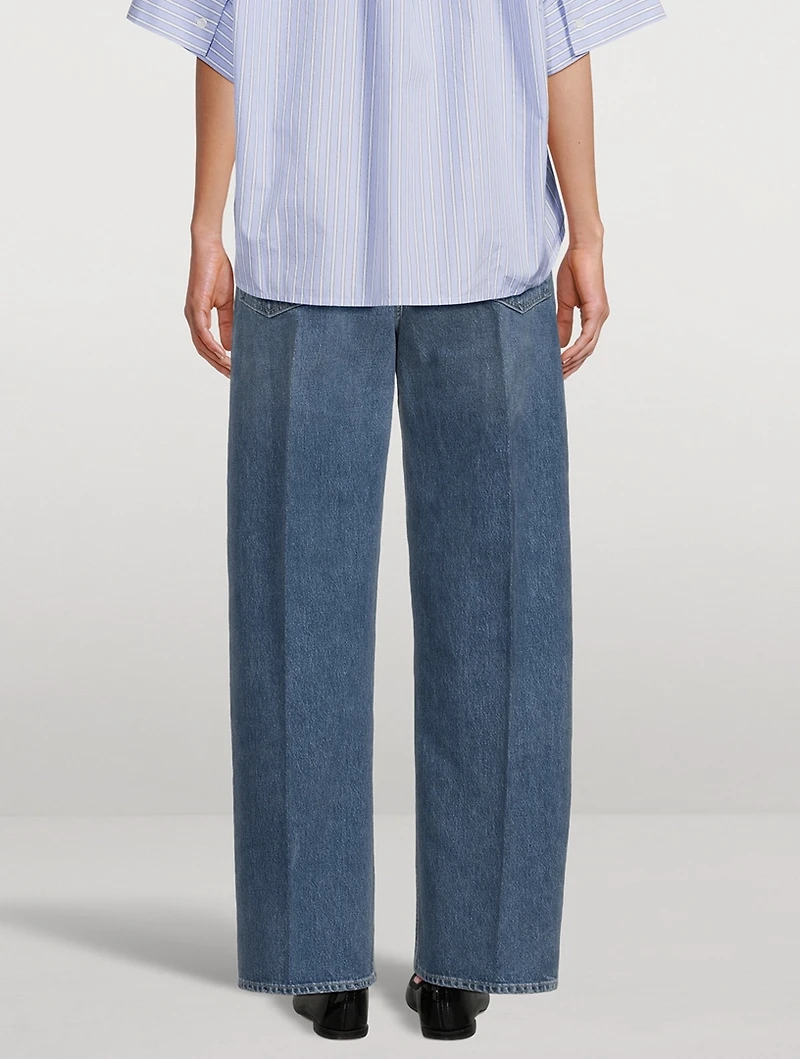 Ayla Baggy Jeans With Tuxedo Stripe
