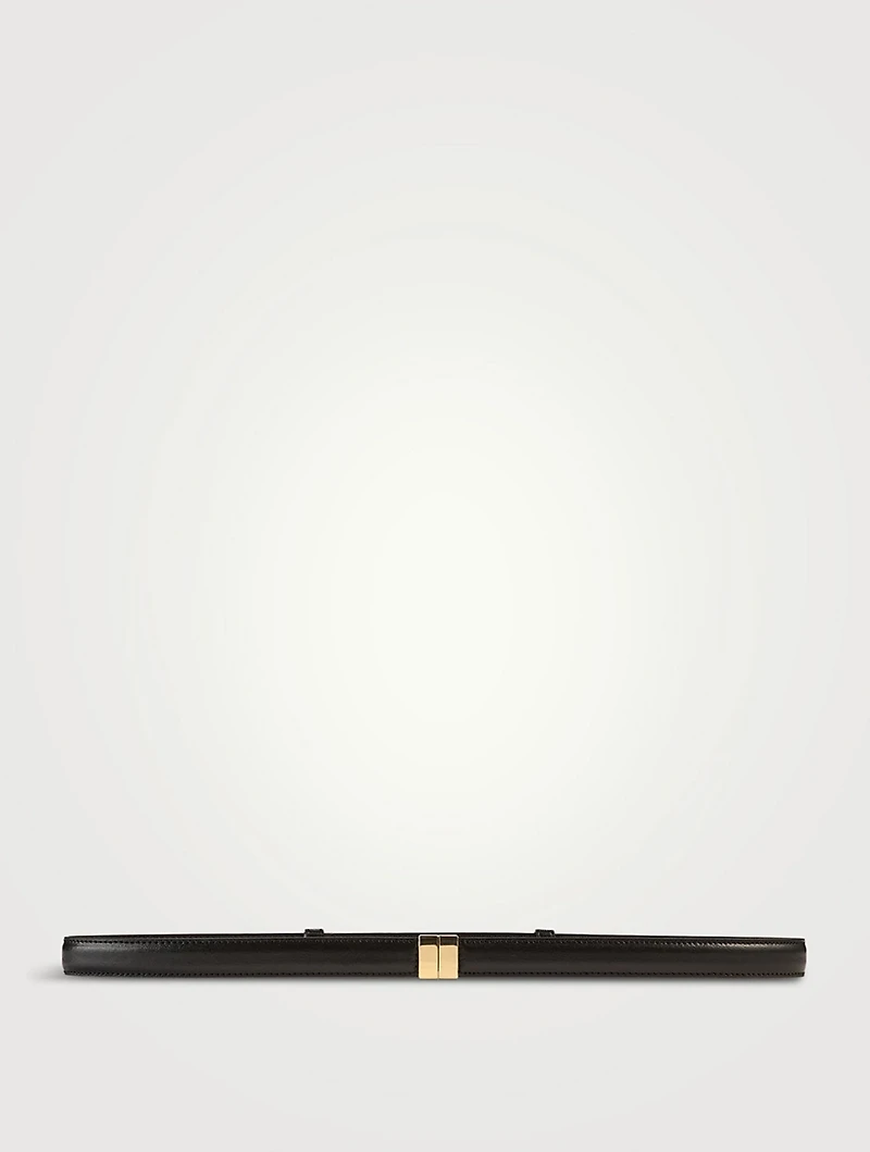 Leather Slide Clasp Belt