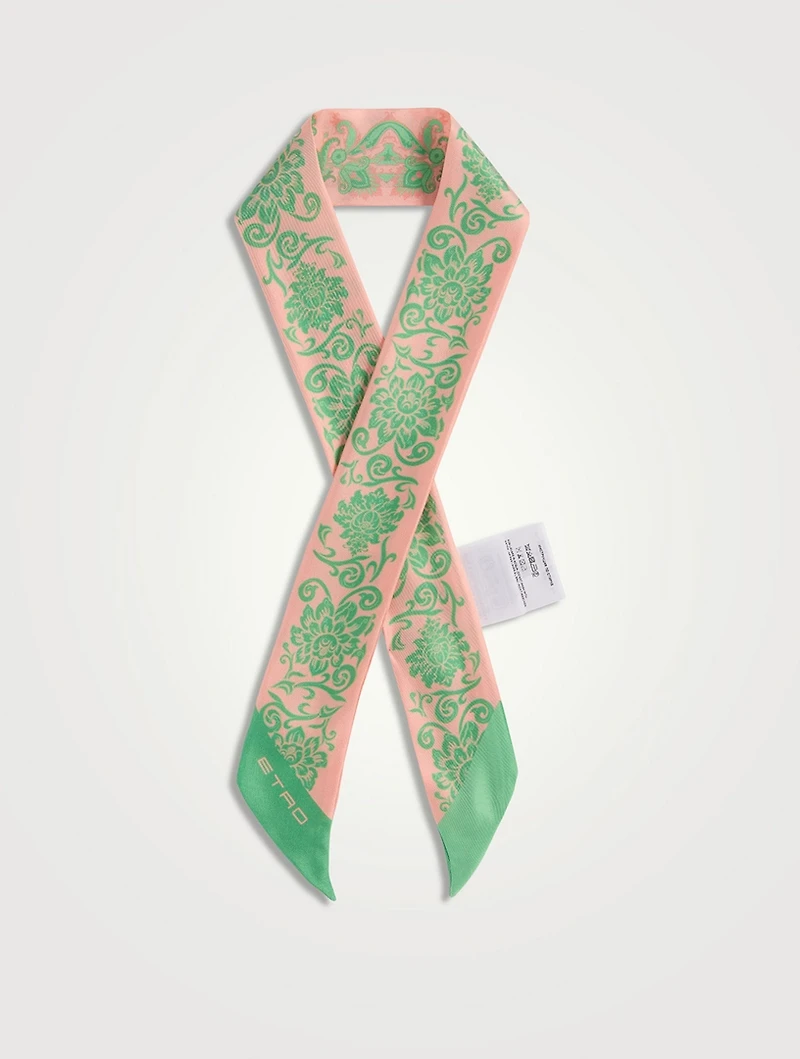 Paislina Silk Skinny Scarf