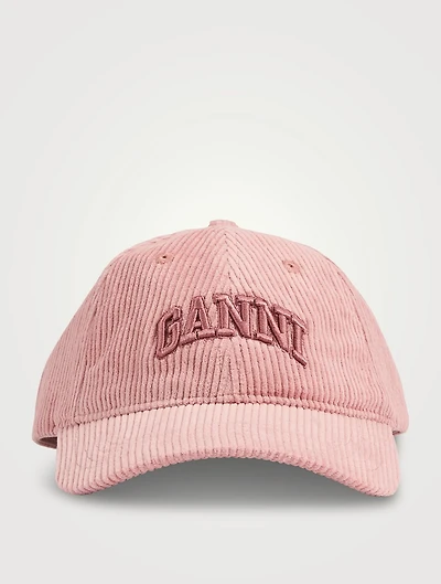 Corduroy Baseball Cap With Logo