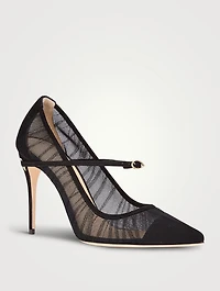 Lorenzo Tulle And Suede Pumps