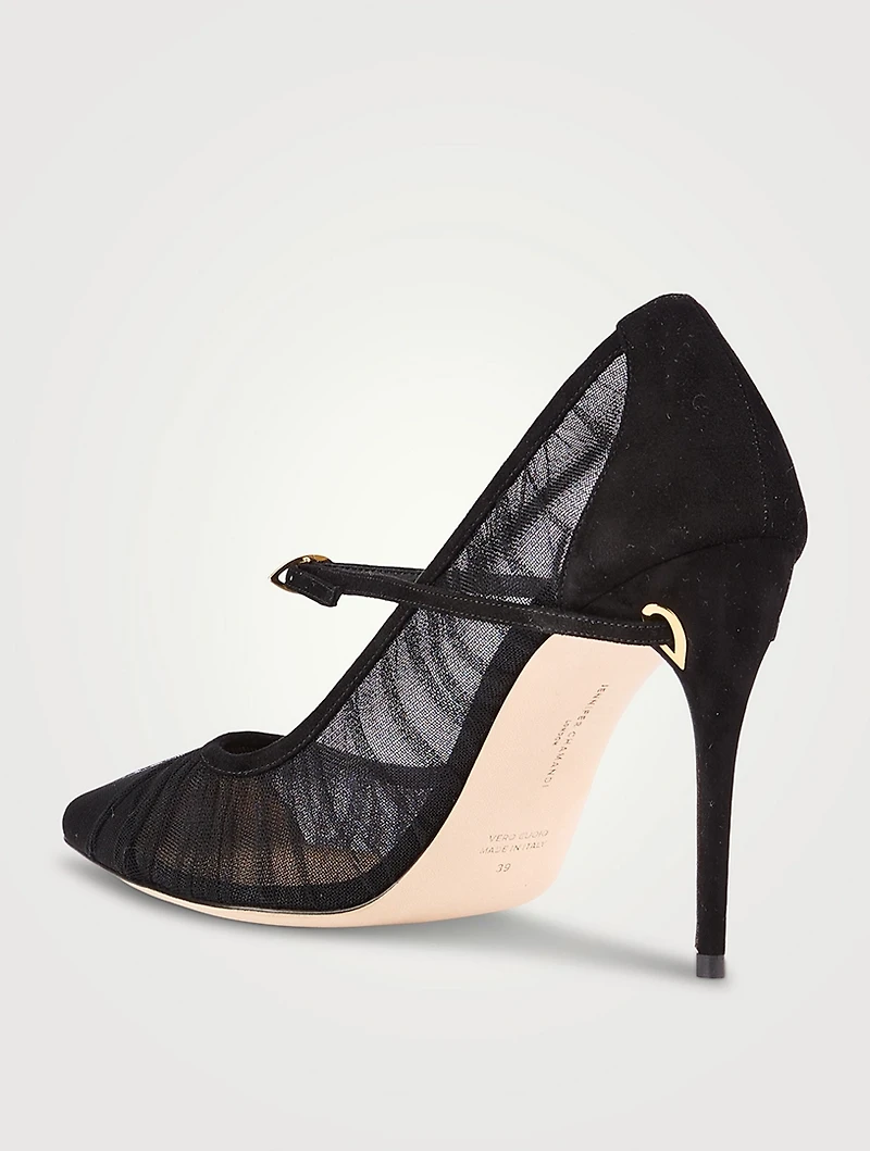 Lorenzo Tulle And Suede Pumps