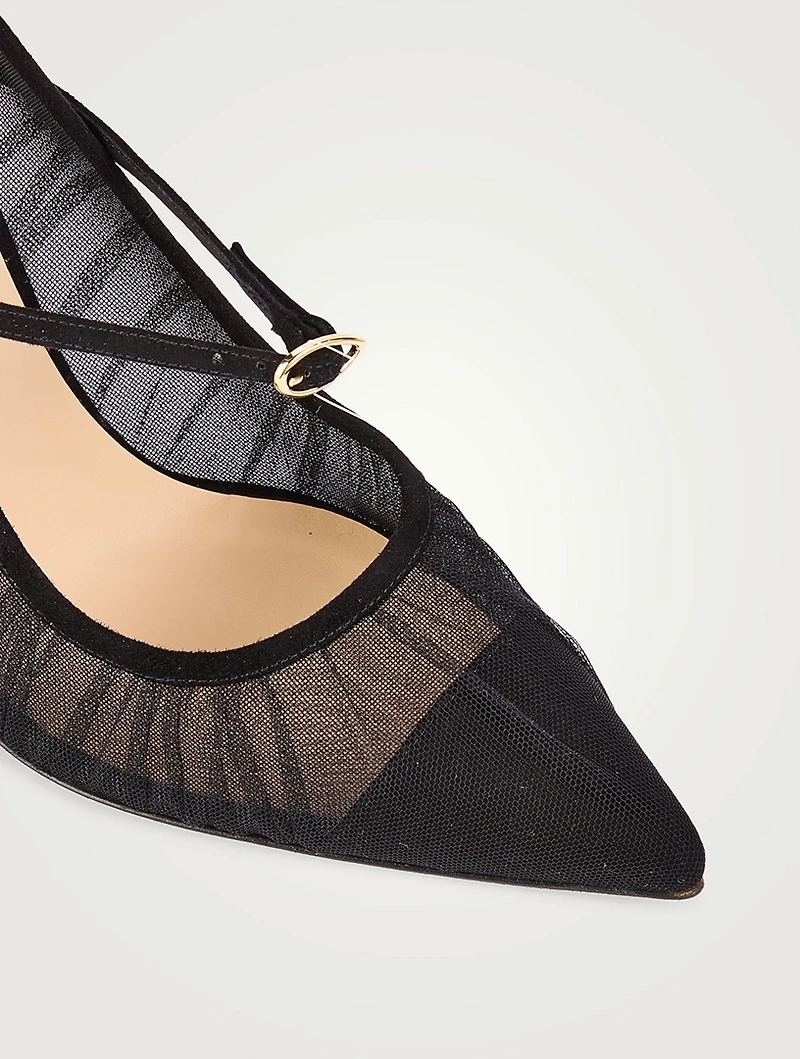 Lorenzo Tulle And Suede Pumps