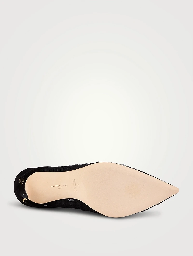 Lorenzo Tulle And Suede Pumps