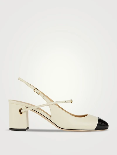 Mattia Leather Slingback Pumps