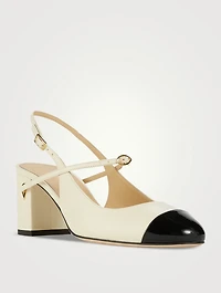 Mattia Leather Slingback Pumps