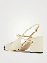 Mattia Leather Slingback Pumps