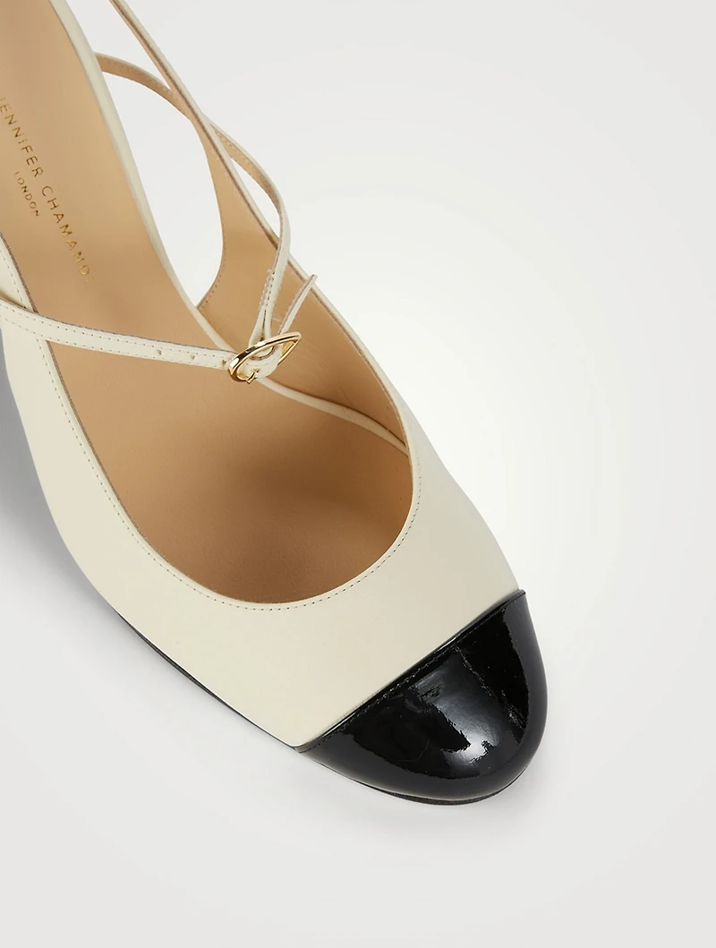 Mattia Leather Slingback Pumps