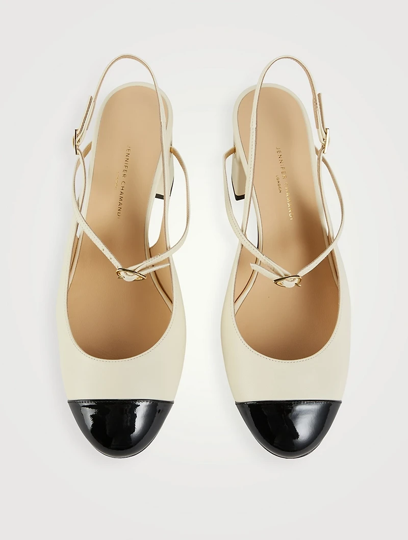 Mattia Leather Slingback Pumps