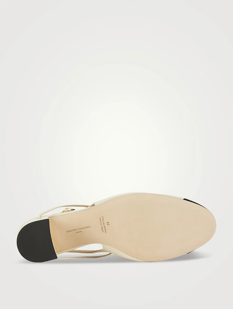 Mattia Leather Slingback Pumps