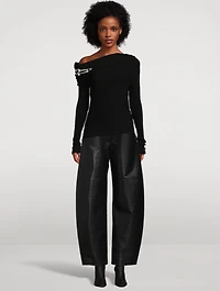 Luna Pieced Barrel-Leg Trousers