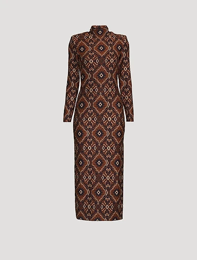 Midi Dress Medallion Print